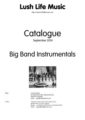 Lush Life Music - Big Band Instrumental Arrangements Catalogue as ...