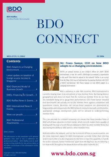 BDO International NEWS & EVENTS - bdo singapore