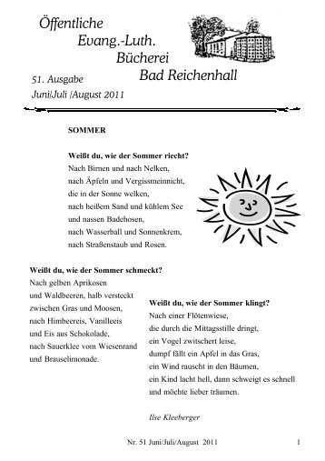 Ausgabe 51 - Juni/Aug. - Evang. Ãffentl. BÃ¼cherei Bad Reichenhall