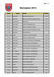 Dienstplan 2013 - Feuerwehr TraÃlberg