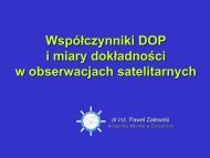 WspÃ³Åczynniki DOP w obserwacjach satelitarnych - Akademia ...