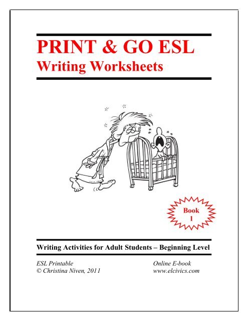 esl writing e book print and go el civics