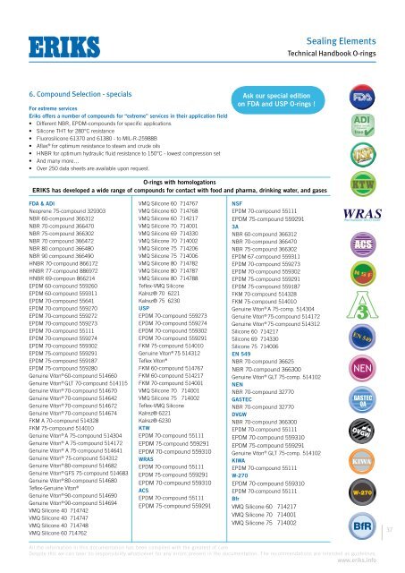 ERIKS nv - O-ring Technical Handbook