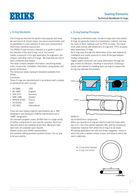 ERIKS nv - O-ring Technical Handbook