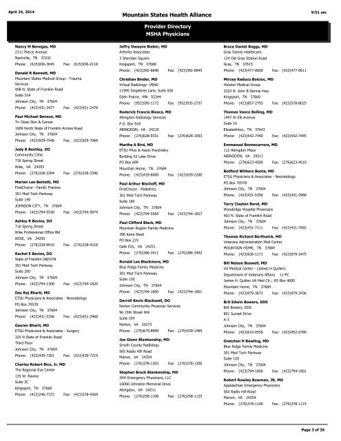 Mountain States Health Alliance