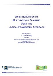 introduction to Multi Agency Planning using the Logical Framework ...