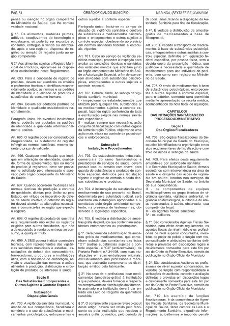 Decreto nÂº 573/2006 - MaringÃ¡