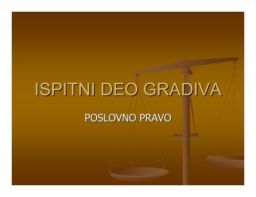 prezentacije za ispitni deo gradiva - Visoka poslovna Å¡kola ...