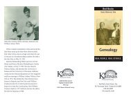 Genealogy - Kansas Historical Society