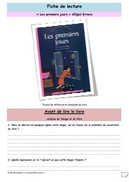 Fiche de lecture de vacances- Premiers jours - Insuf-FLE...