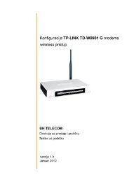 Konfiguracija TP-LINK TD-W8901 G modema za ... - BH Telecom