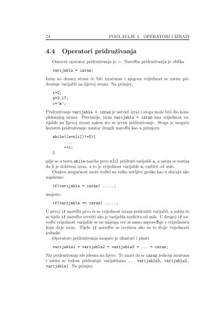 Programski jezik C - Pmf