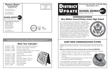 District Update Oct 08.indd - Chicago Ridge School District 127.5