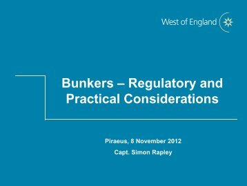 Bunkers â Regulatory and Practical Considerations - West of ...