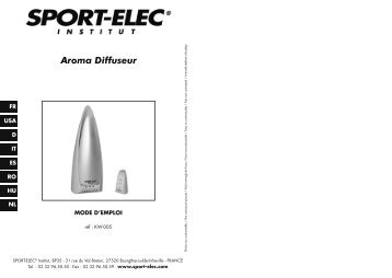 AROMA DIFFUSEUR [KW005] User Manual ... - Sport-elec.com