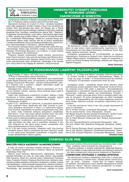Numer 25, lipiec-sierpień 2007 r. - Podkowa Leśna, Urząd Miasta