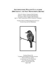 southwestern willow flycatcher 2004 survey and nest monitoring report