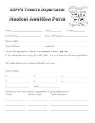 Musical Audition Form - Theatre