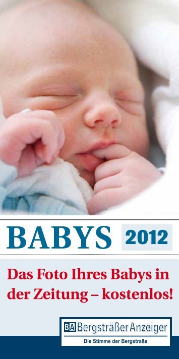 Das Foto Ihres Babys in der Zeitung – kostenlos!