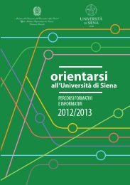 orientarsi - UniversitÃ  degli Studi di Siena