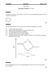 Inorganic Chemistry (75 Marks) - Wits Structural Chemistry