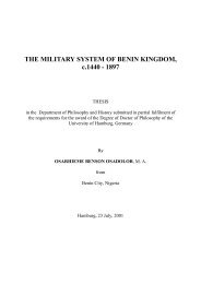 THE MILITARY SYSTEM OF BENIN KINGDOM, c.1440 - 1897