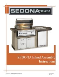 SEDONA Island Assembly Instructions - Lynx Professional Grills