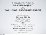 Praxisprojekt - Fachbereich Informatik - Hochschule Bonn-Rhein-Sieg