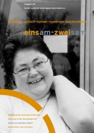 einsam-zweisam - Turner-Syndrom-Vereinigung Deutschland eV