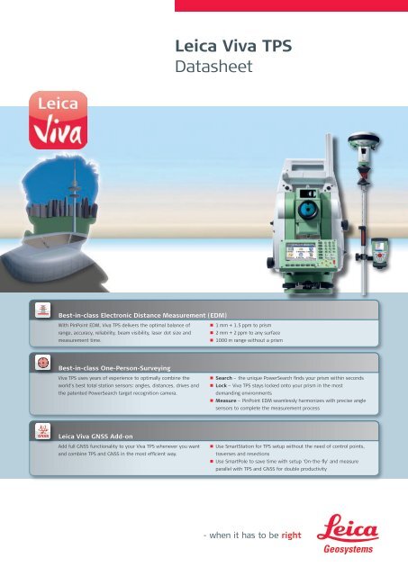 Leica Viva TPS - Datasheet (430,50 KB) - Geosystems Africa