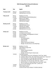 2012 Hmong District Annual Conference Agenda