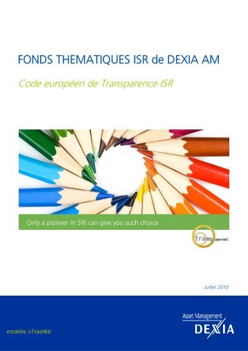 FONDS THEMATIQUES ISR de DEXIA AM - Dexia Asset Management