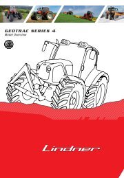 Model overview Geotrac Series 4 (Print A4) - Lindner Traktoren