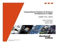 Compositional Analysis of Avionics Architectures in AADL DARPA ...