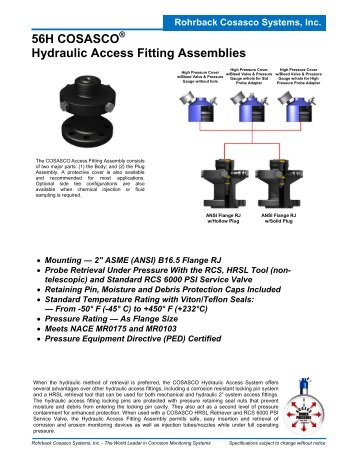 56H COSASCO Hydraulic Access Fitting Assemblies - Rohrback ...