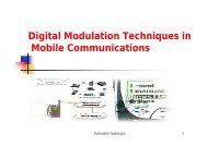Digital Modulation Techniques in Mobile Communications