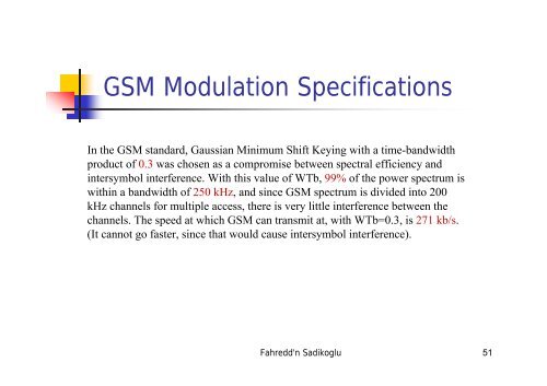 Digital Modulation Techniques in Mobile Communications