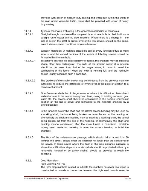 Specifications Part 1 - Water Supply, Sewerage and Tube Well Works