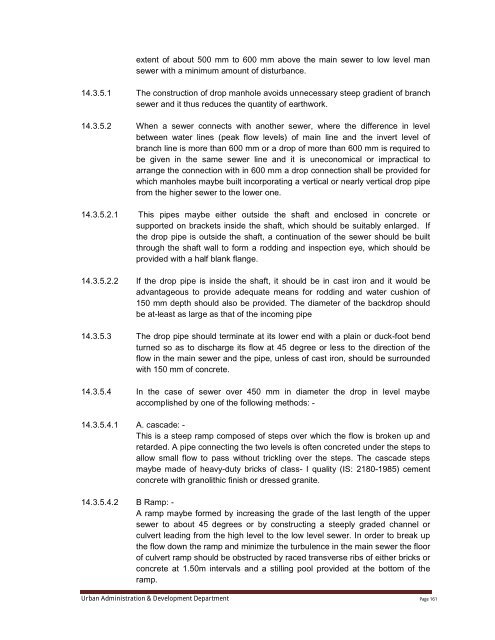 Specifications Part 1 - Water Supply, Sewerage and Tube Well Works