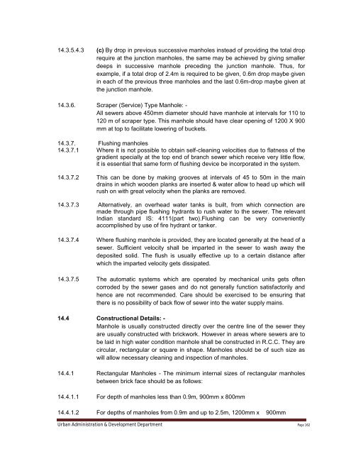 Specifications Part 1 - Water Supply, Sewerage and Tube Well Works