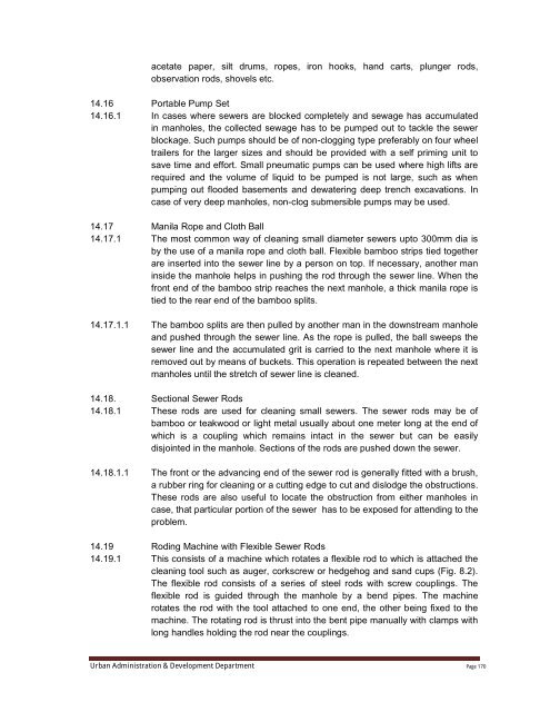 Specifications Part 1 - Water Supply, Sewerage and Tube Well Works