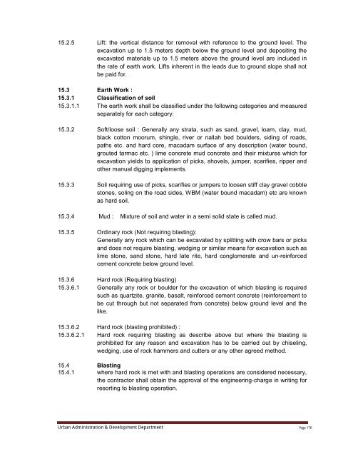 Specifications Part 1 - Water Supply, Sewerage and Tube Well Works