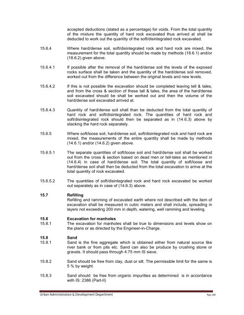 Specifications Part 1 - Water Supply, Sewerage and Tube Well Works