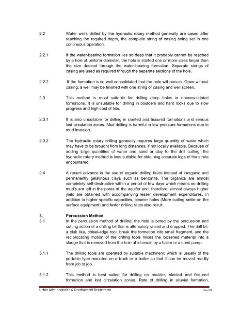 Specifications Part 1 - Water Supply, Sewerage and Tube Well Works