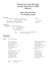 Christmas Lessons & Carols - Grace Episcopal Church
