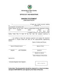 Sworn Statement Form - University of San Carlos