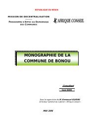 monographie de la commune de bonou - Association Nationale des ...
