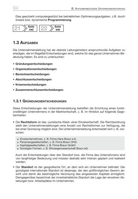 B. AUFGABENBEZOGENE UNTERNEHMENS- FÜHRUNG