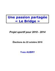 une politique de developpement diversifiee - FÃ©dÃ©ration FranÃ§aise ...