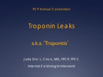 Troponin Leaks aka Troponitis